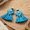 Buy Firozi Blue Handmade Mirrorwork Tassels | Godhuli