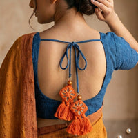 Buy Orange Handmade Mirrorwork Tassels | Godhuli