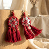 Buy Maroon Handmade Mirrorwork Tassels | Godhuli