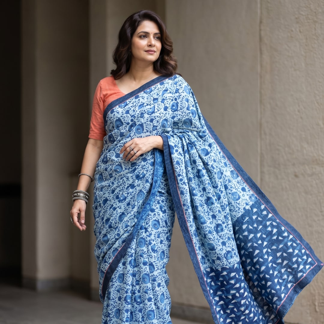 Buy Dabu Indigo Constructed  | Godhuli