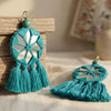 Buy Sea Green Handmade Mirrorwork Tassels | Godhuli