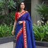 Buy Royal Blue Chanderi Saree | Godhuli