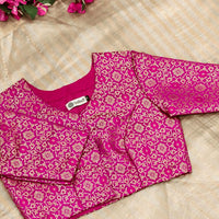Rani Brocade With All Over Jaal Design Readymade Blouse | Godhuli