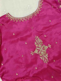 Rani Gaji Silk Aari Jaal Work Readymade Blouse | Godhuli