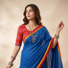 Buy Ink Blue Saree with Dori Work | Godhuli