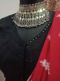 Black Mirror Work Readymade Blouse | Godhuli