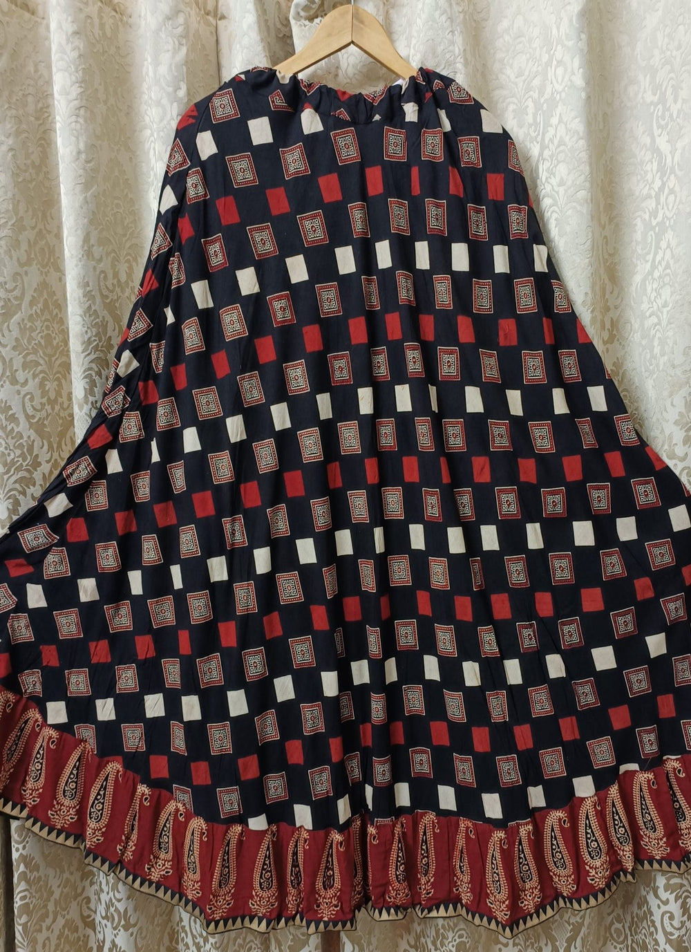Buy Black Rayon Skirt | Godhuli