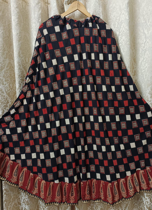 Black Ajrakh chaniya choli
