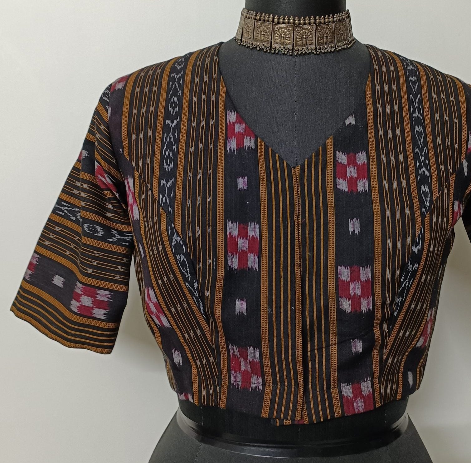 Black Sambhalpuri Ikat Blouse