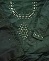 Buy Bottle Green Mirror Work Suit Set | Godhuli