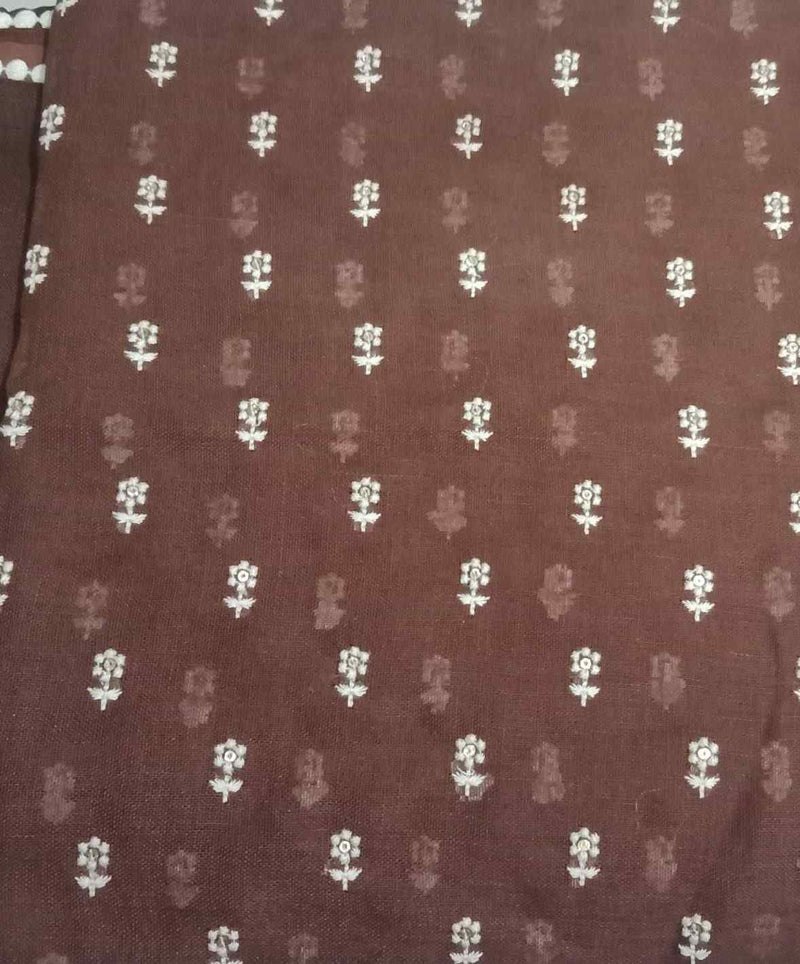 Buy Caramel Brown Embroidered Linen Saree | Godhuli
