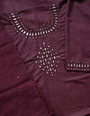 Buy Dark Maroon Mirror Work Suit Set | Godhuli