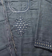 Buy Denim Blue Mirror Work Suit Set | Godhuli