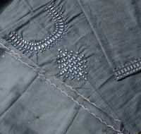 Buy Denim Blue Mirror Work Suit Set | Godhuli