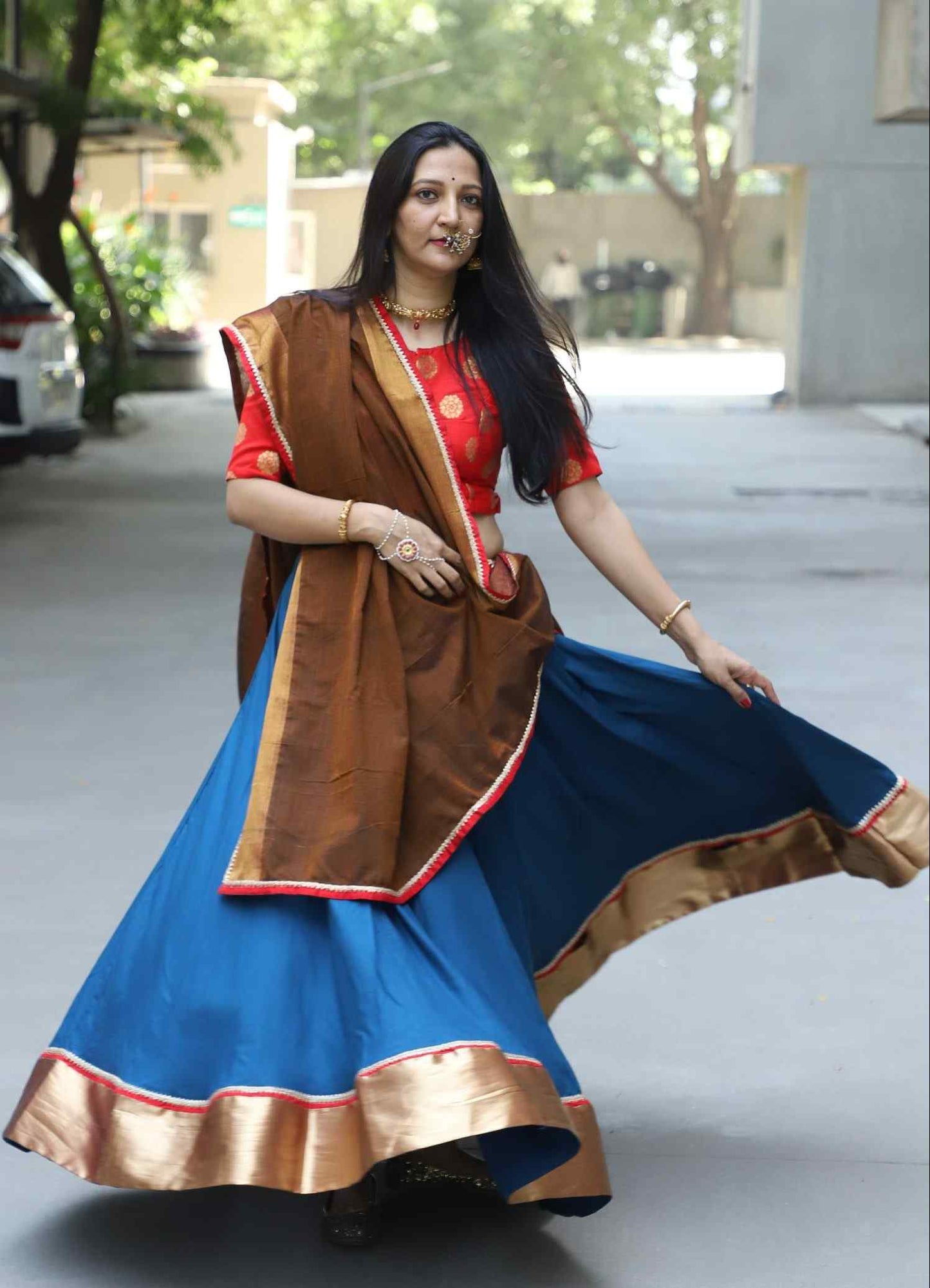 Festive- Teal Blue Lehenga set