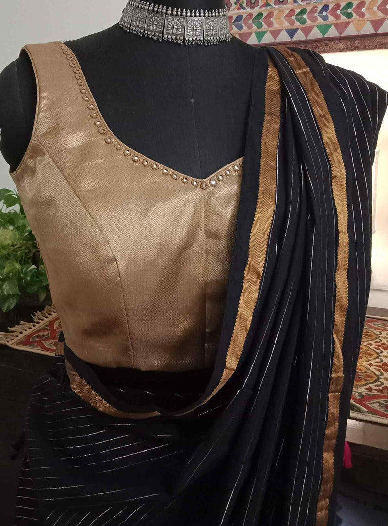 Buy Golden Mirrorwork Sleeveless Blouse Combo | Perfect for B2B Orders