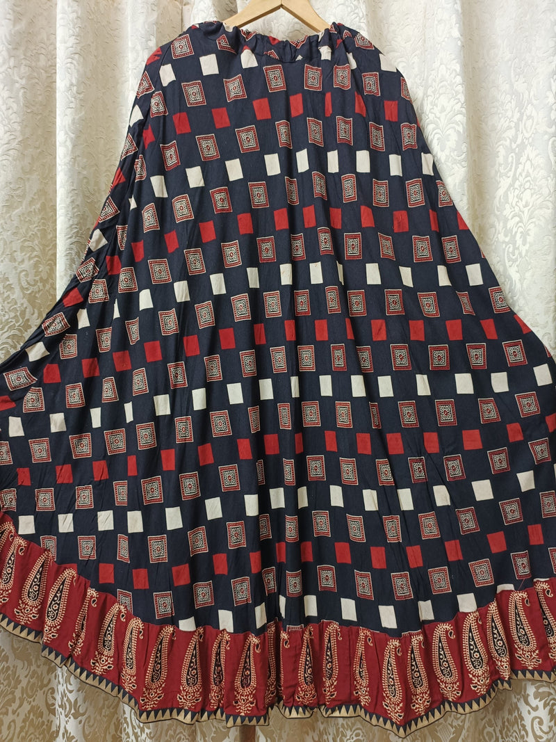 Buy Black Rayon Skirt | Godhuli