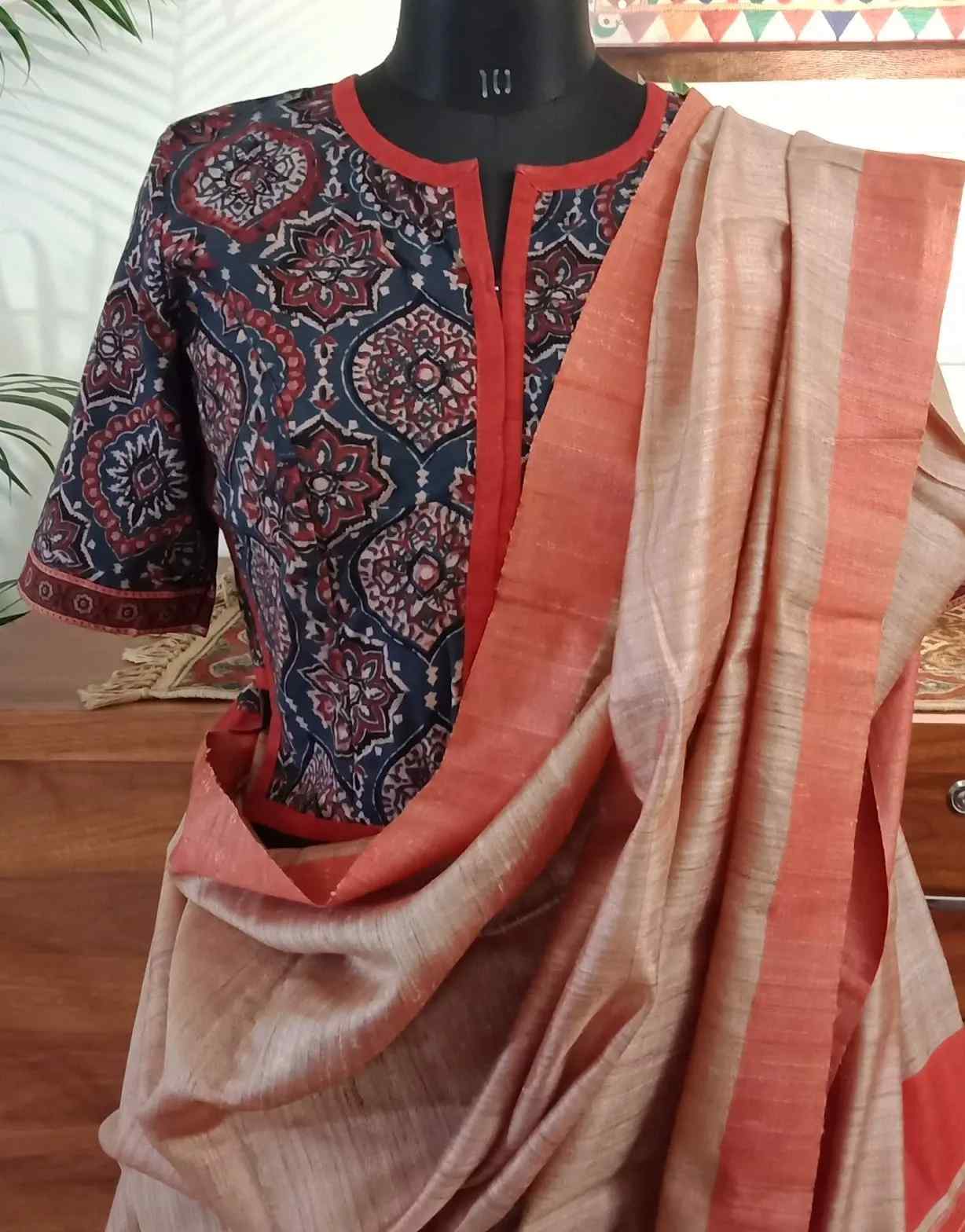 Indigo Ajrakh Kurti Blouse