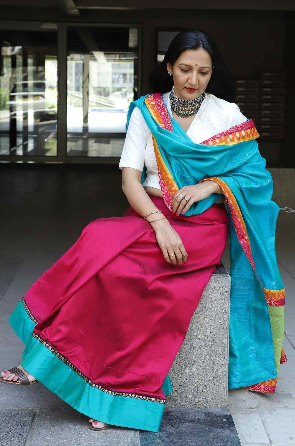 Magenta Rani Skirt-Dupatta Set