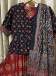 Buy Maroon Ajrakh Lehenga Choli Set | Godhuli