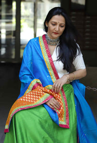 Buy Parrot Green Skirt-Dupatta Set | Godhuli