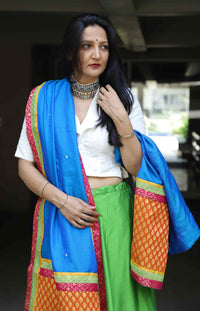 Buy Parrot Green Skirt-Dupatta Set | Godhuli