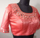 Buy Peach Colour Gaji Silk Mirror work Blouse Combo | Perfect for B2B Orders