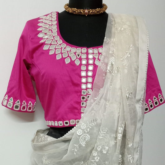  Rani Heavy Mirrorwork Blouse Combo