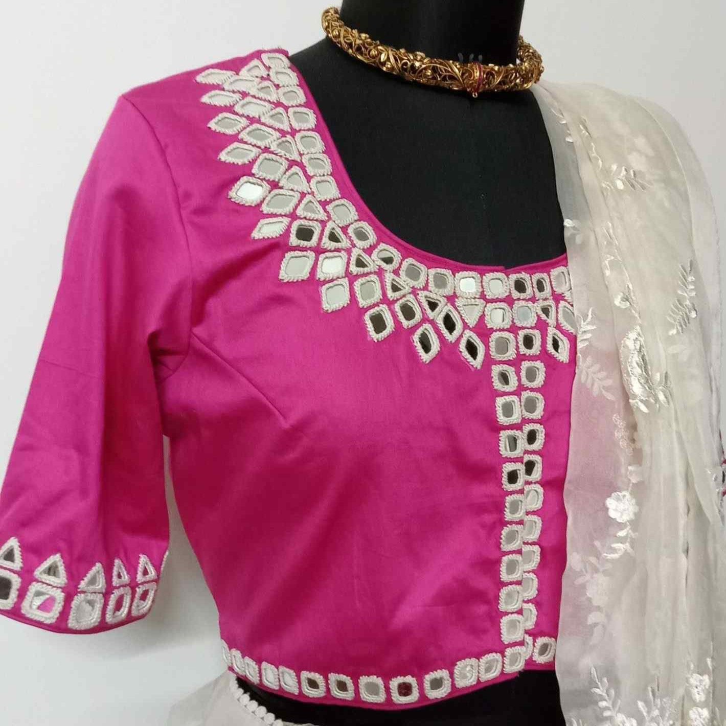  Rani Heavy Mirrorwork Blouse Combo