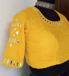 Buy Sunshine Yellow Cotton Silk Mirror Work Blouse Combo | Perfect for B2B Orders