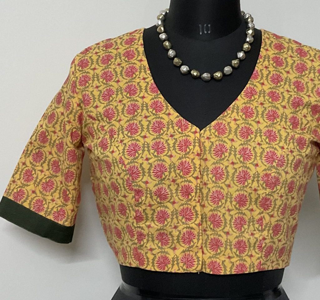 Yellow Floral Printed Blouse