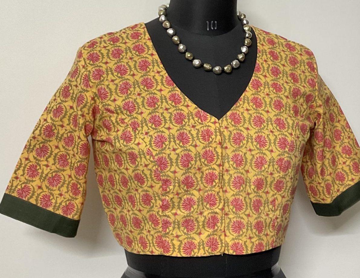 Yellow Floral Printed Blouse